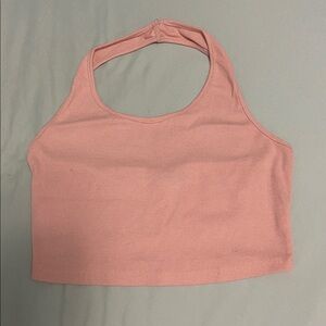 SHEIN Pink Ribbed Tank Top